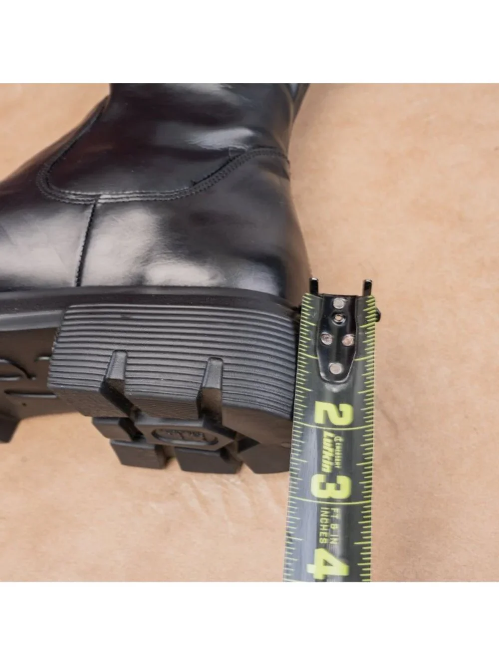 Paul Green Women Osborne Black Leather OTK Fashion Platform Boots 9.5US 7AU